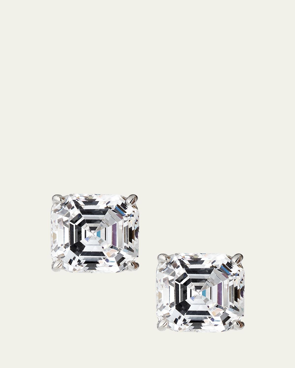 Fantasia by DeSerio 14K Yellow Gold 5ct Asscher Stud Earrings | Thumbnail 5 Fantasia by DeSerio 14K Yellow Gold 5ct Asscher Stud Earrings | Thumbnail 5