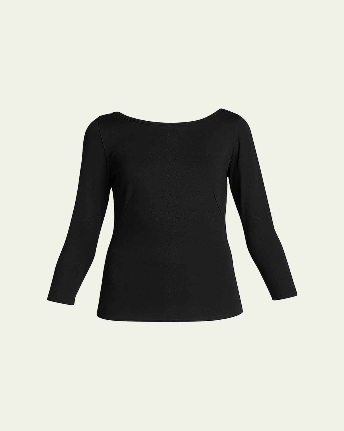 Akris punto Three-Quarter-Sleeve Jersey Top