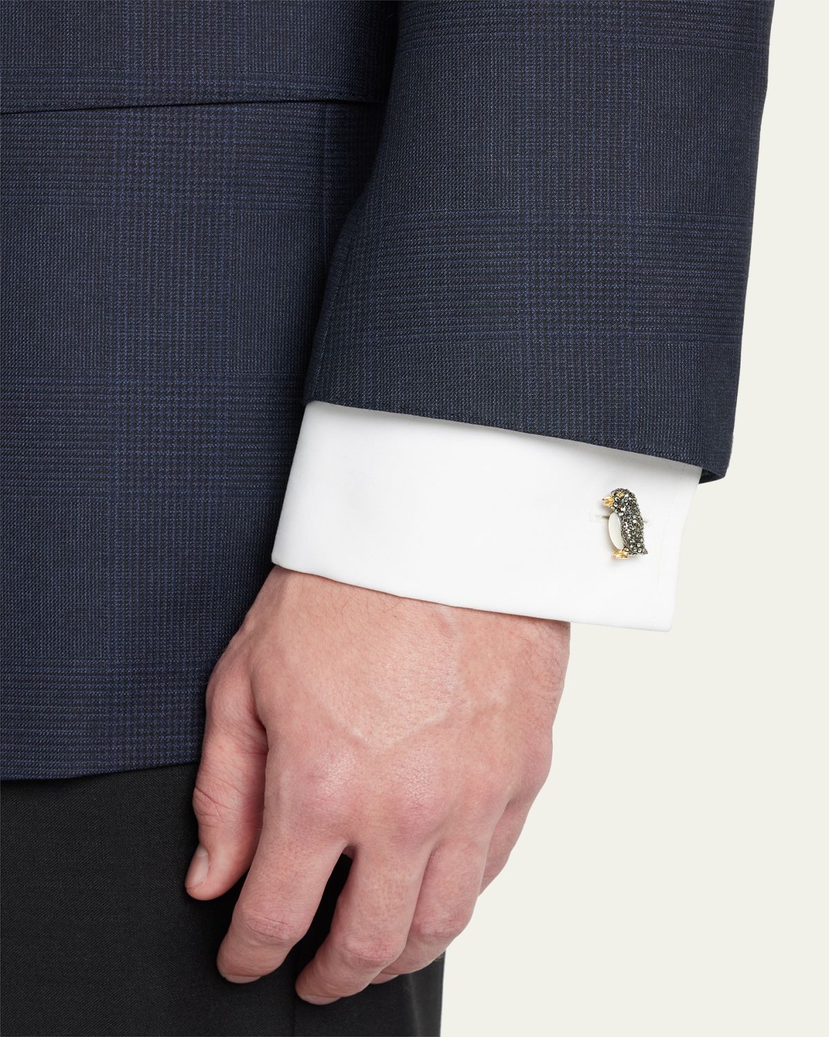 Jan Leslie Marcasite %26 Mother-of-Pearl Penguin Cuff Links | Thumbnail 2 Jan Leslie Marcasite %26 Mother-of-Pearl Penguin Cuff Links | Thumbnail 2