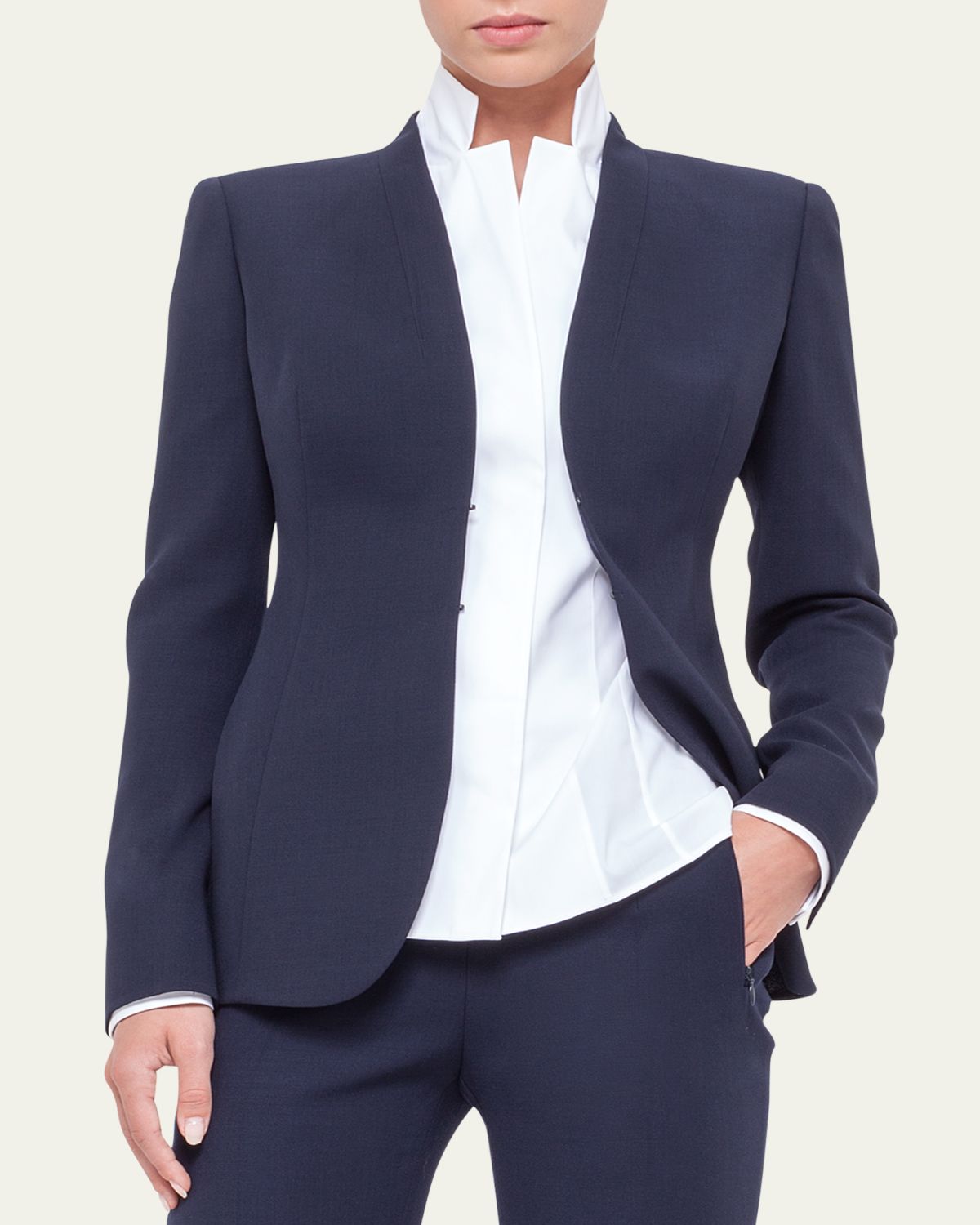 Akris Shawl-Collar Wool Jacket